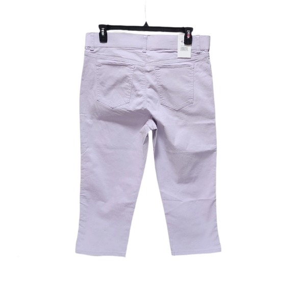 Gloria Vanderbilt Pull On Capri Jeans High Rise Shape Effect Stretch Purple 16 - Picture 11 of 14